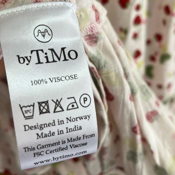 byTiMO Babydoll Dress Strawberry Print Cottagecore - Picture 7 of 8